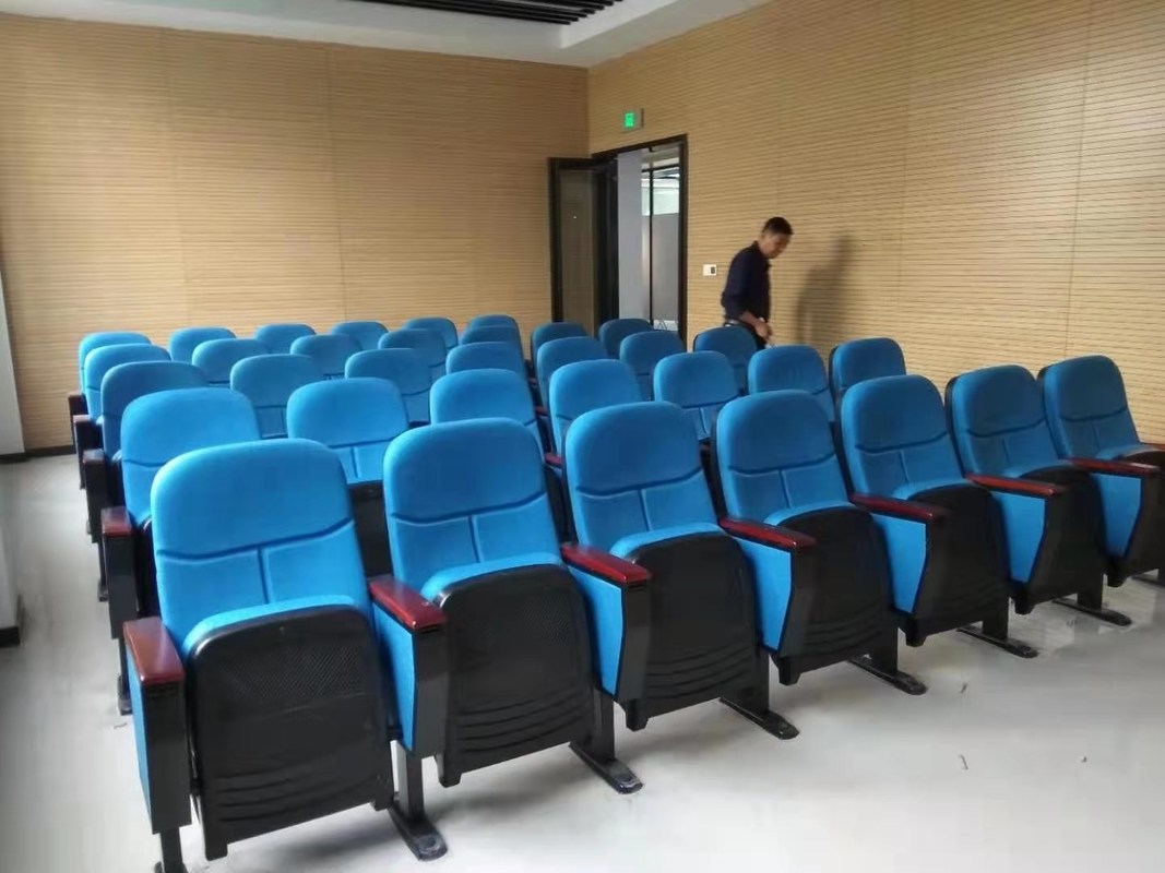 Copertura in tessuto sedie dell' auditorium, sedili dello Stadio Memorial colore blu